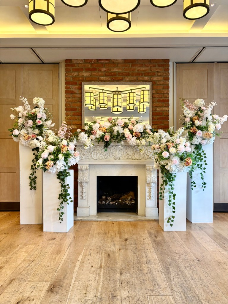 luxury ceremony wedding decor in Sonning, Berkshire